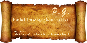 Podolinszky Gabriella névjegykártya