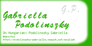 gabriella podolinszky business card